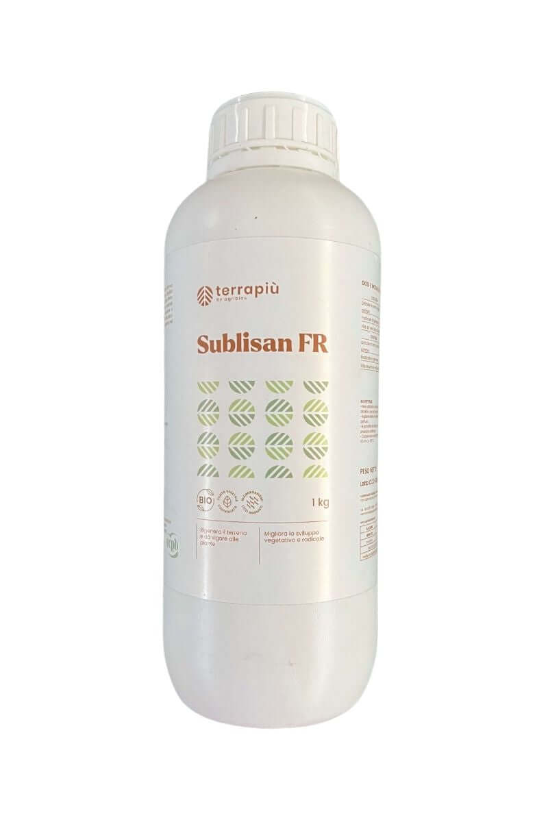 SUBLISAN FR Agribios: Biostimolante con micorrize per stimolare la crescita delle piante e migliorare la salute del suolo.