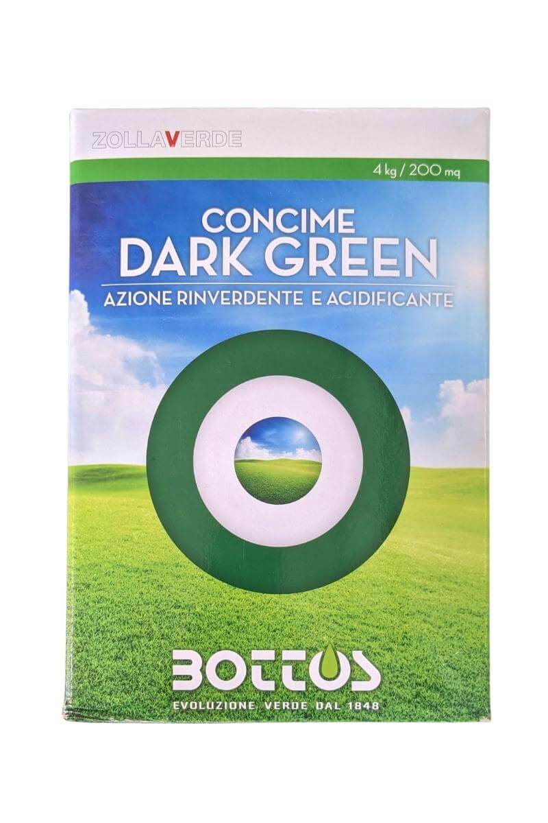 Dark Green Bottos: concime azotato ideale per rinforzare e mantenere prati sani, verdi intensi e senza muschio
