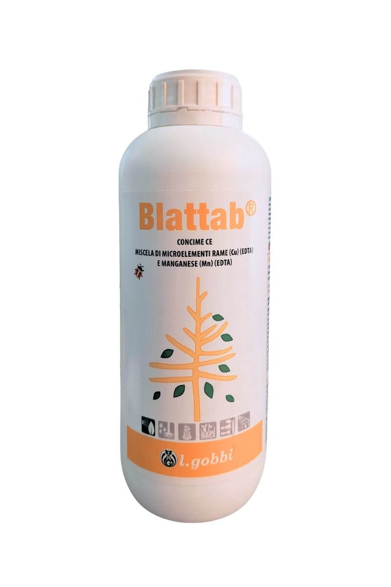 Blattab L. Gobbi concime fogliare con microelementi per caduta foglie e maturazione legno in fruttiferi come melo e vite