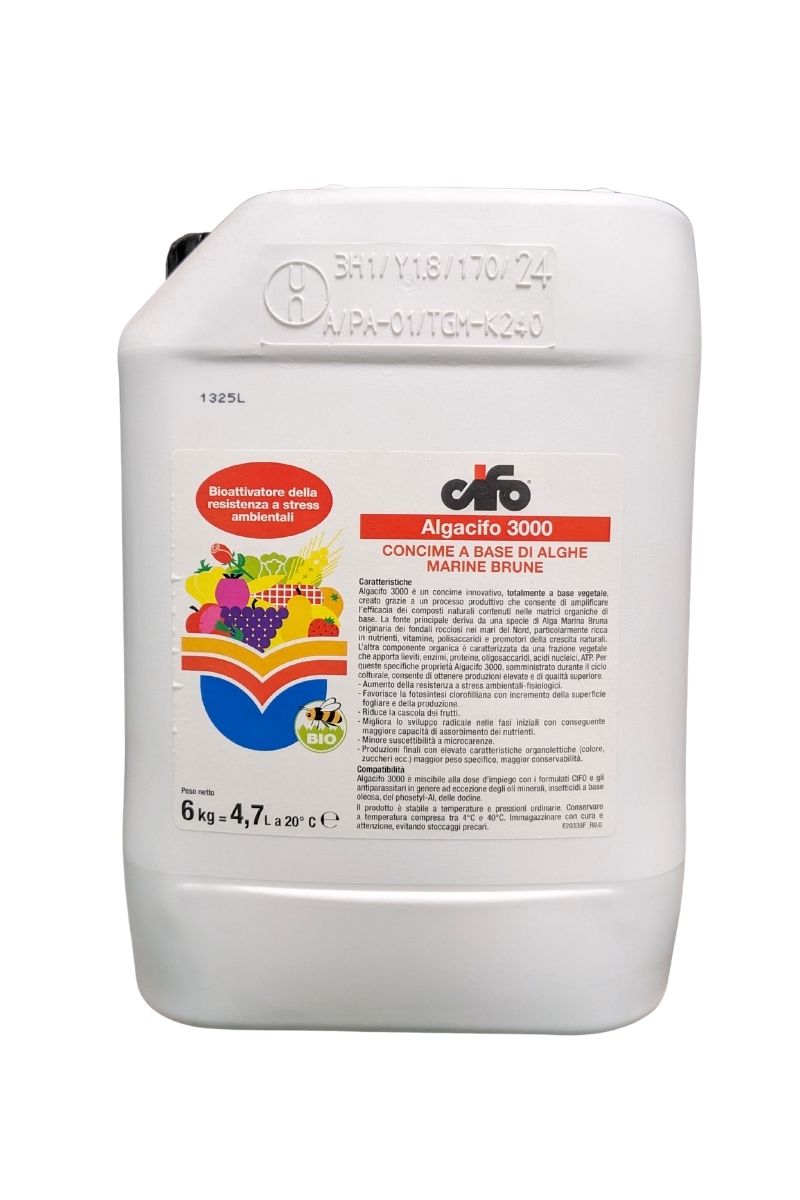 Algacifo 3000 Cifo 6 kg: concime biologico con alghe marine e nutrienti naturali per migliorare la qualità dei raccolti