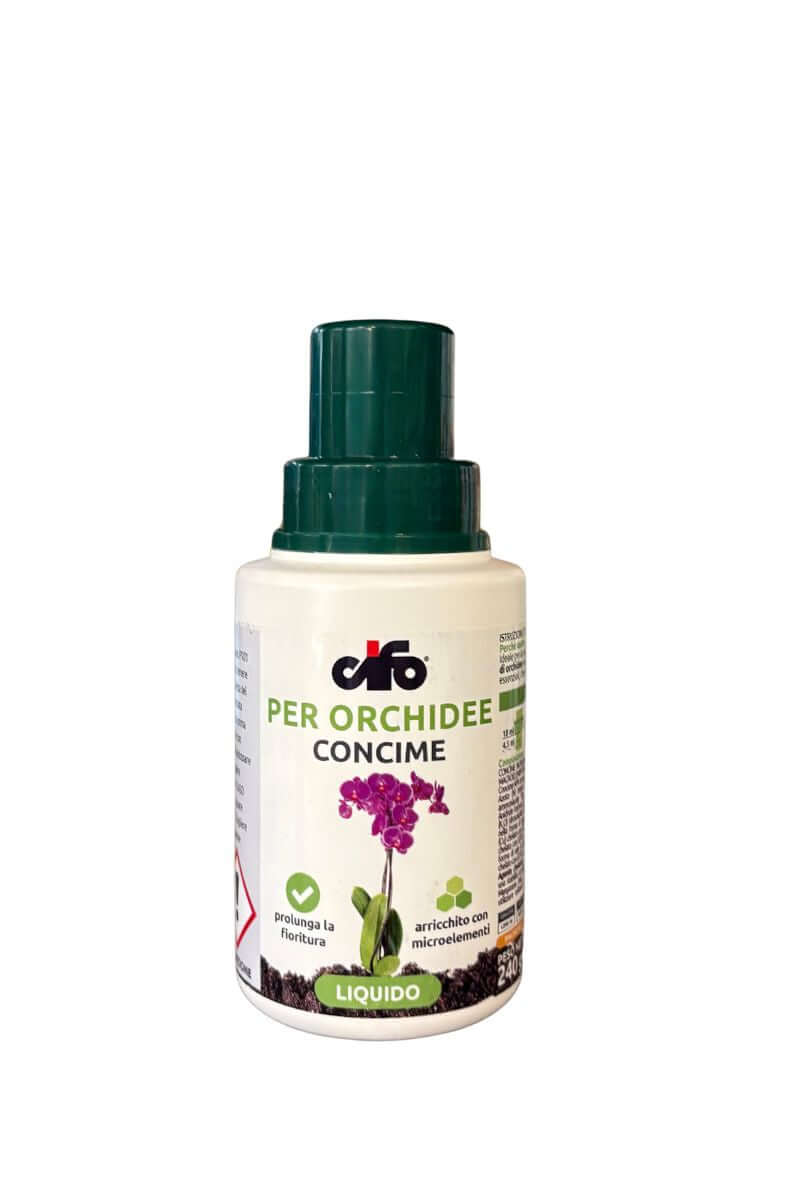 Concime liquido per orchidee Cifo con microelementi per radici forti e fioriture prolungate 200 ml