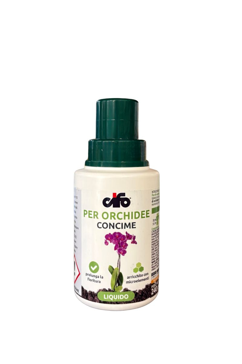 Concime liquido per orchidee Cifo con microelementi per radici forti e fioriture prolungate 200 ml