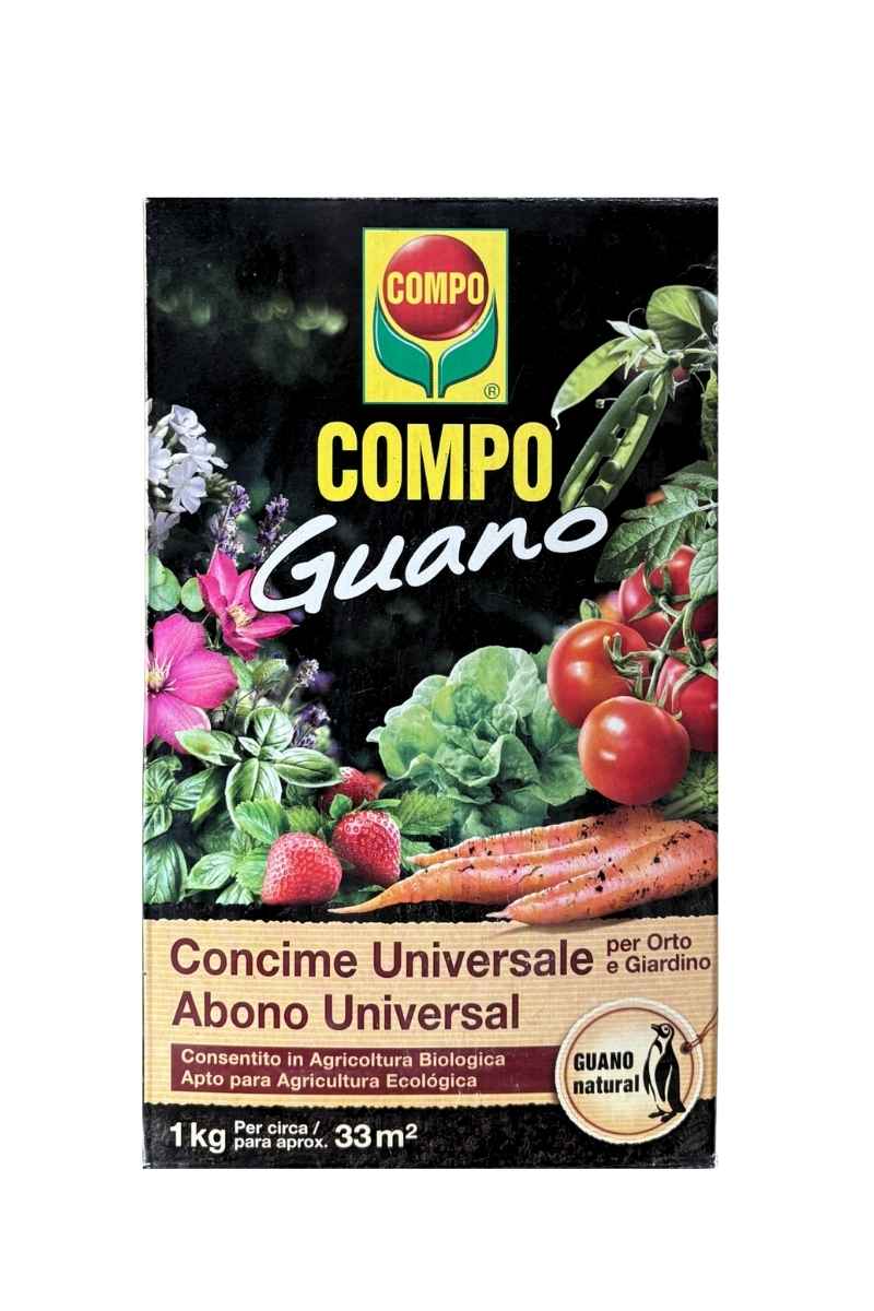 COMPO concime universale naturale con guano 1 kg per orto e giardino crescita e fioritura piante