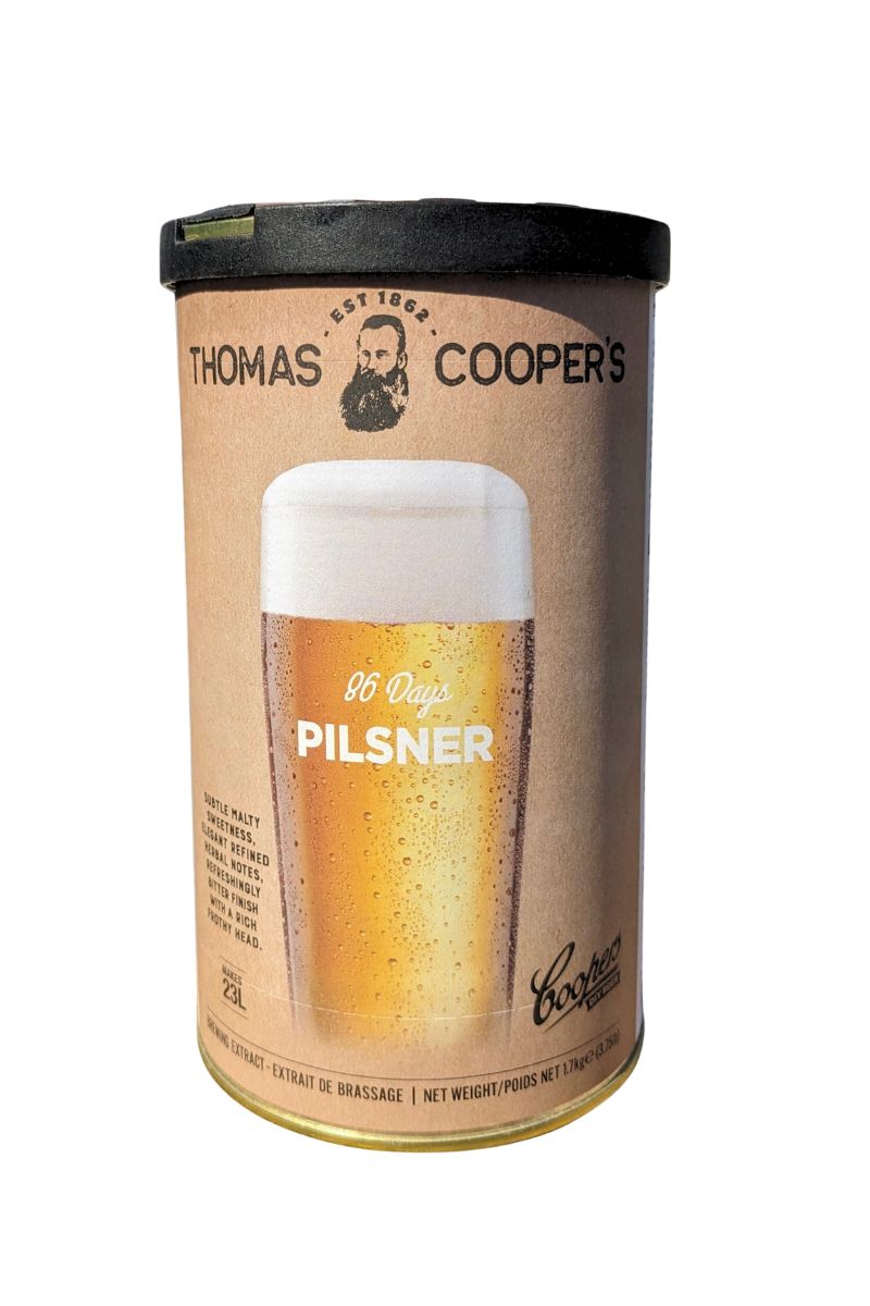 Malto birra Coopers Pilsner chiara e raffinata, dolcezza maltata, note erbacee, finale amarognolo con schiuma cremosa