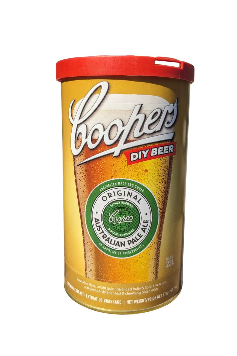 Malto birra Coopers Australian Pale Ale, colore brillante, gusto fruttato e floreale, schiuma compatta, finale amaro