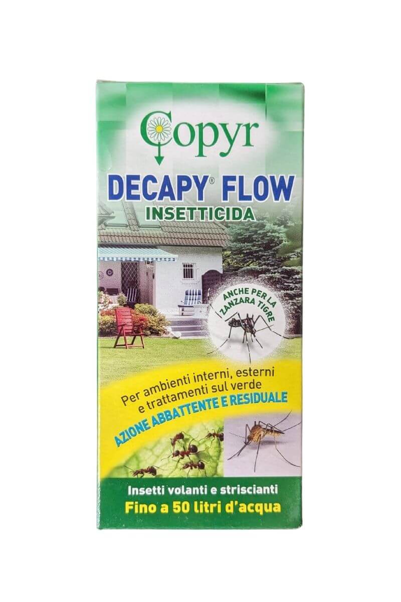 Decapy Flow Copyr: insetticida concentrato contro zanzare, scarafaggi e altri insetti, per disinfestazioni interne ed esterne