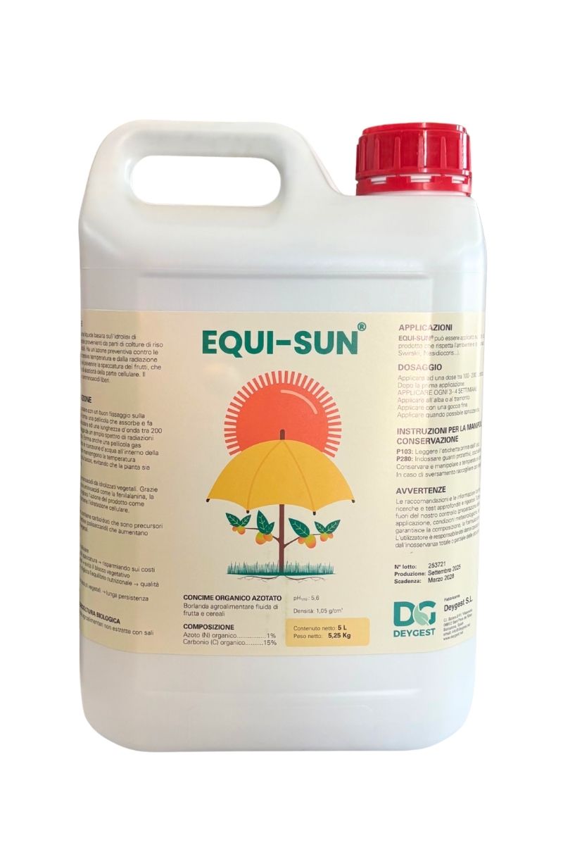 Deygest EQUI-SUN concime organico con aminoacidi vegetali contro caldo e stress solare 5 L