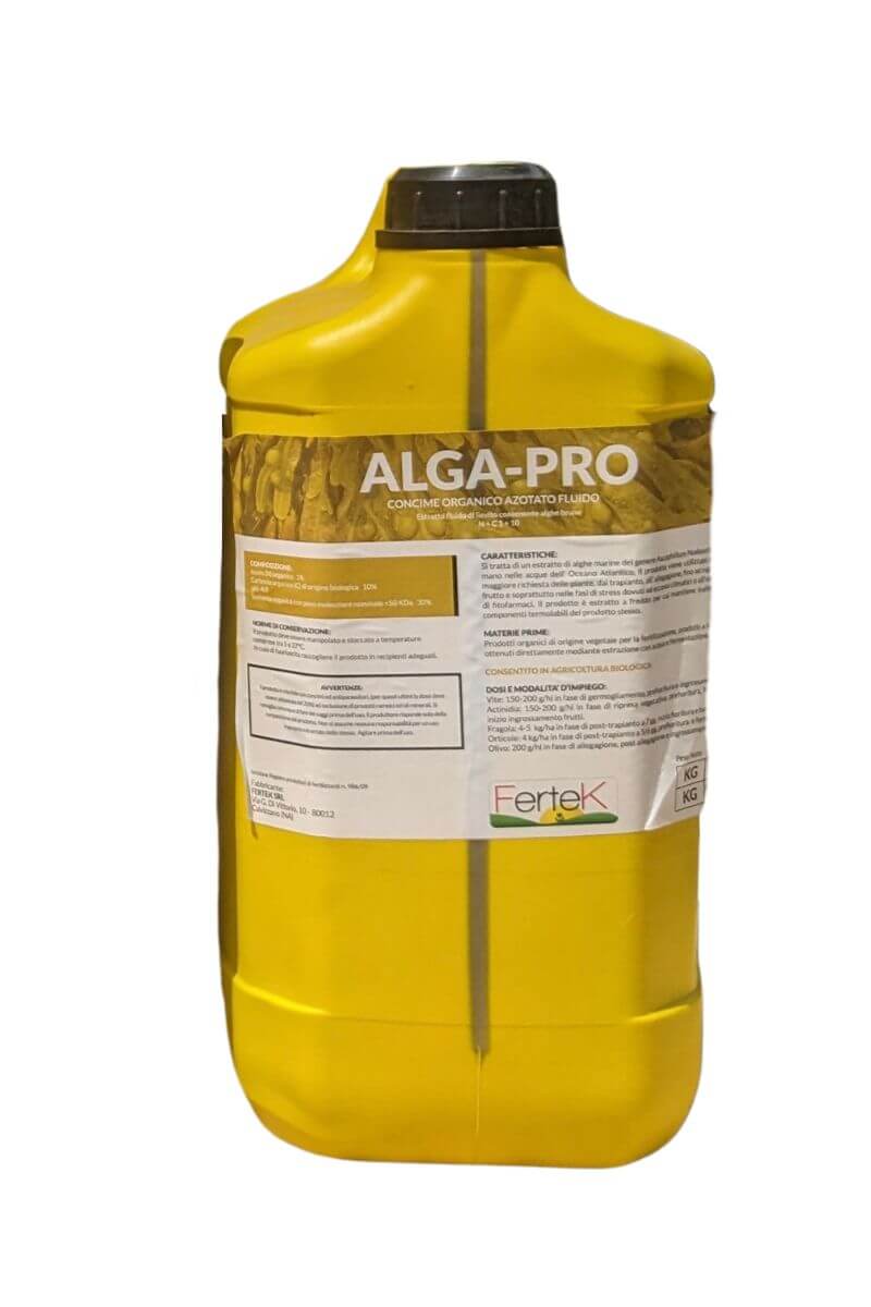 Alga Pro Fertek 5 kg: concime organico con alghe marine per crescita e resistenza delle piante in agricoltura biologica