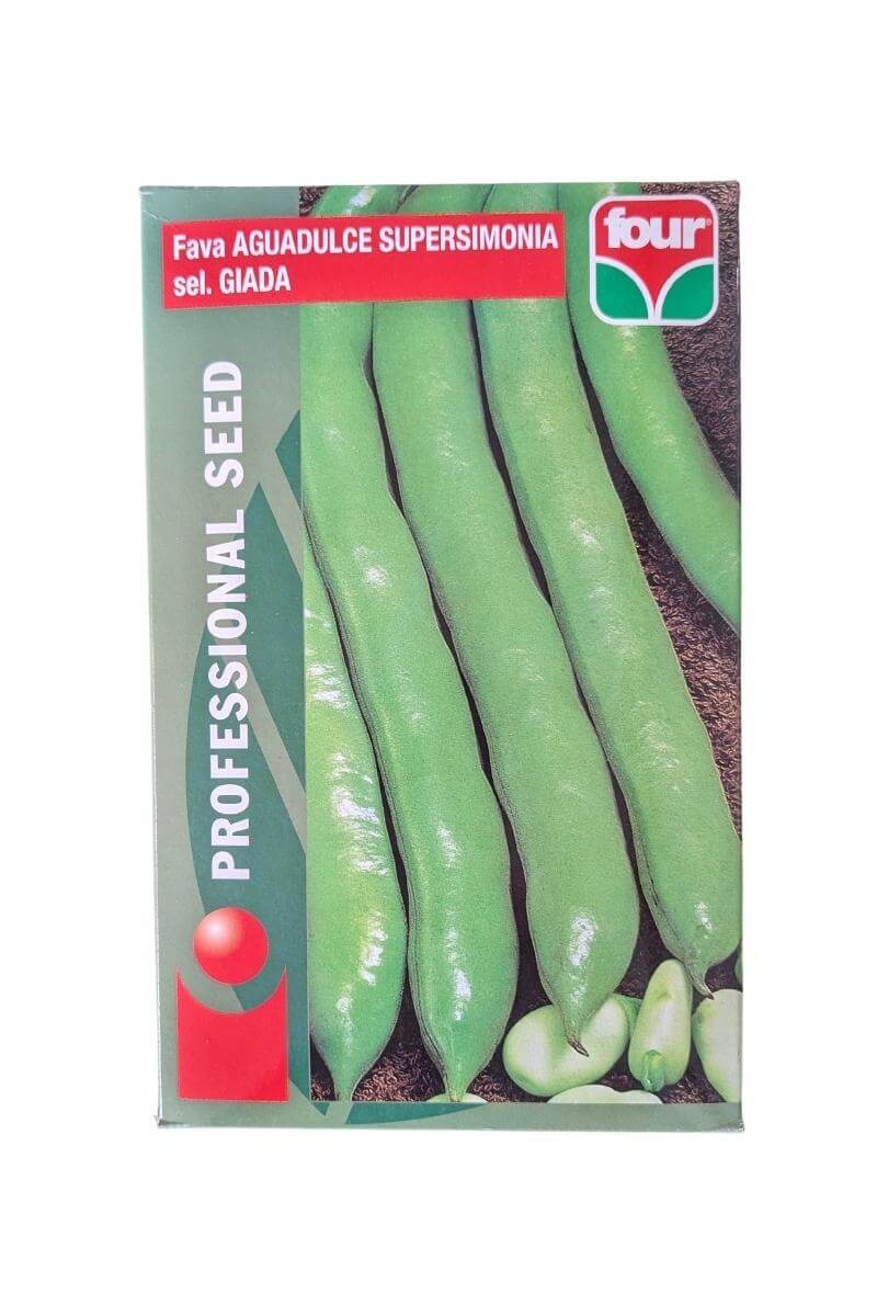 Fava Aguadulce Supersimonia (1 kg) Four: pianta con baccelli lunghi e semi tenerissimi