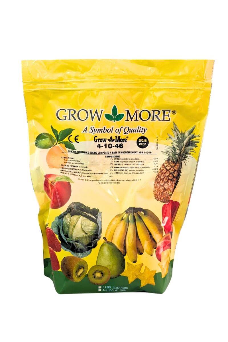 Grow More 4-10-46 Intertec: Concime NPK con alto contenuto di potassio per maturazione e ingrossamento dei frutti.