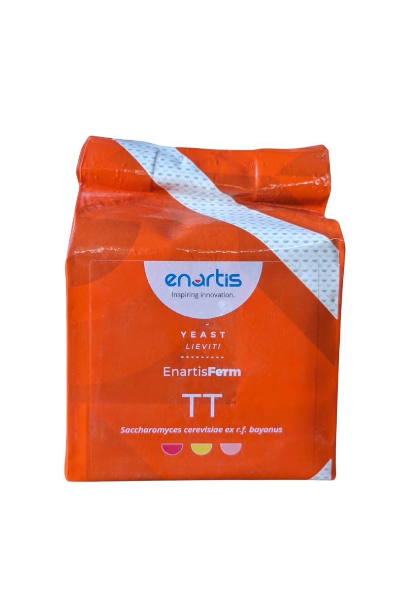 Lievito per vino EnartisFerm TT 500 g. Fermentazione veloce, aumenta complessità aromatica e morbidezza al palato.