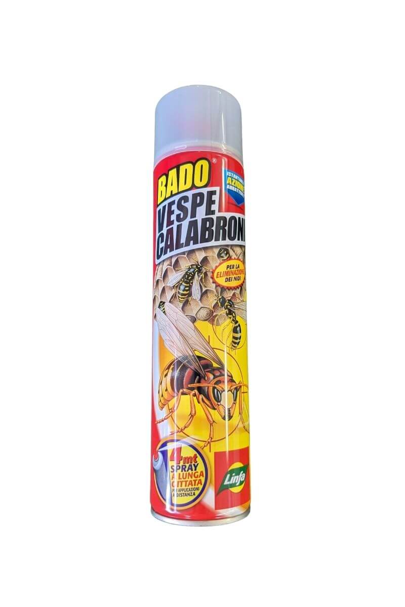 Spray insetticida Bado Vespe-Calabroni Linfa per rimuovere nidi di vespe in spazi difficili da raggiungere.