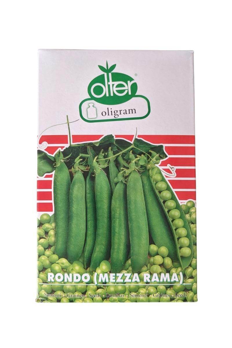 Pisello Mezza Rama Rondo a grano rugoso Olter (1 kg): con baccelli verdi lunghi e grani dal sapore eccellente