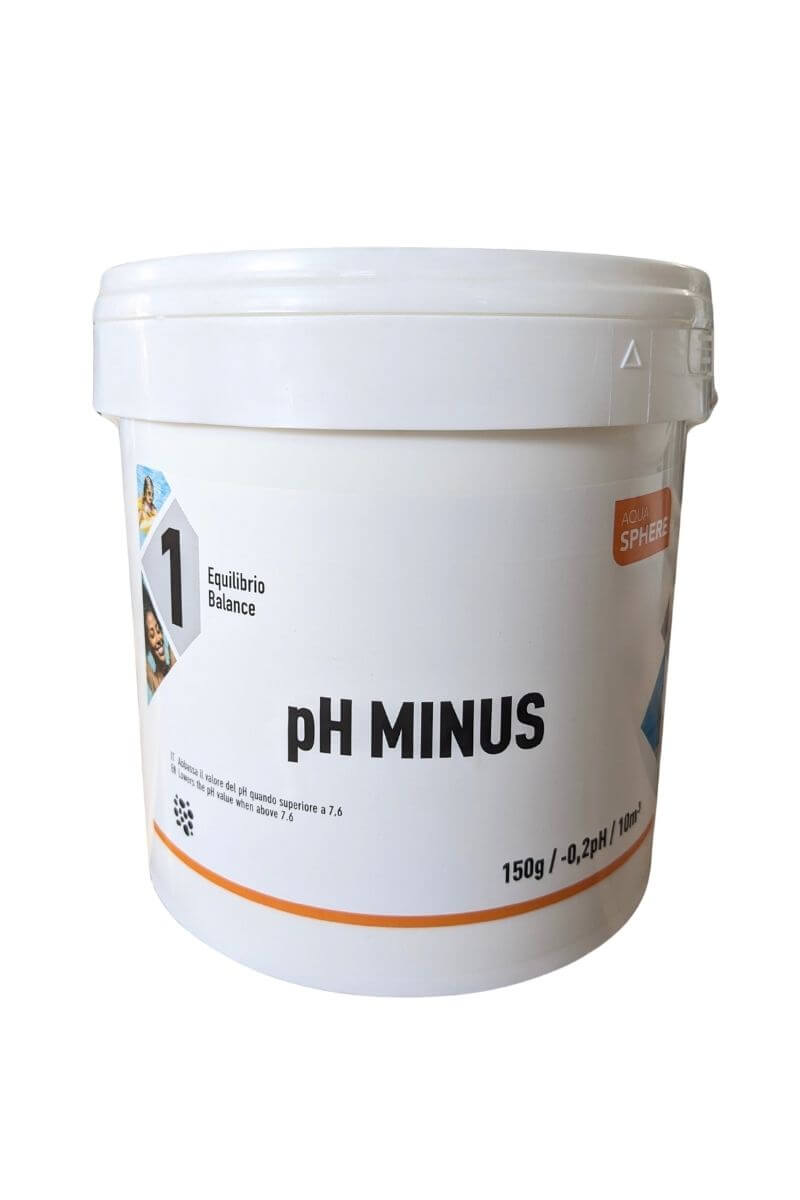 pH Minus Aqua Sphere 8 kg: Riduttore pH granulare per piscine, ideale per trattamento dell'acqua e l'equilibrio del pH