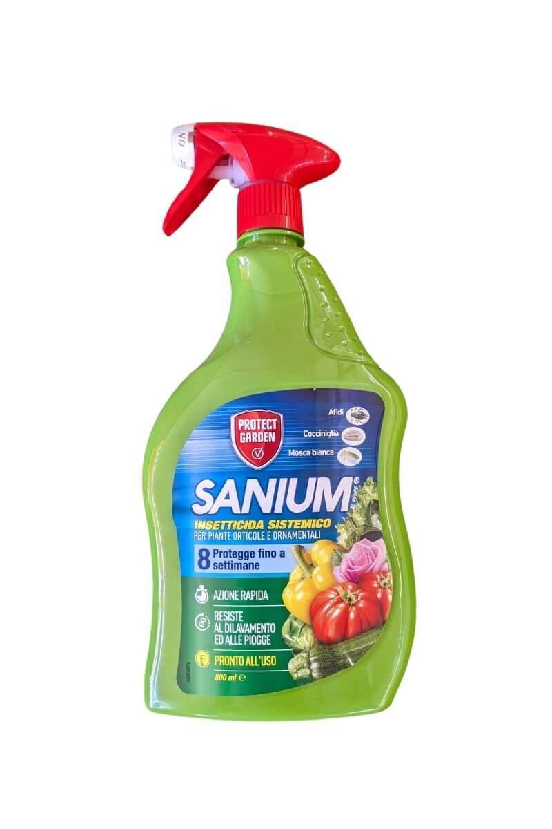 Sanium Protect Garden: Insetticida Sistemico per Ortaggi e Piante Ornamentali. Protegge contro insetti dannosi come afidi