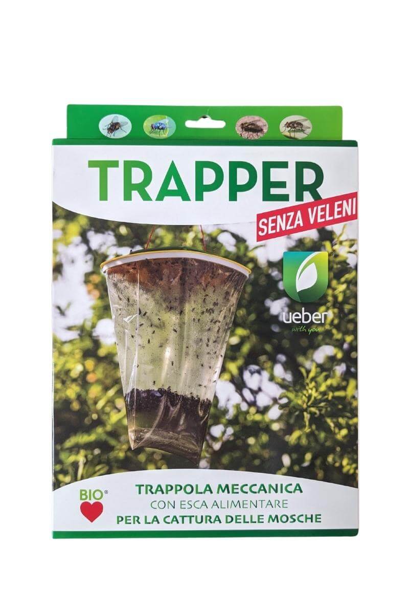 Trapper trappola ecologica per mosche con esca alimentare. Adatta a ambienti esterni come giardini, piscine, ristoranti