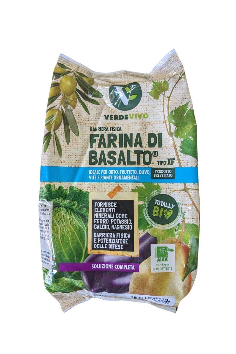 Farina di Basalto VerdeVivo 1 kg: Biostimolante biologico per protezione piante, ideale contro parassiti e attacchi fungini