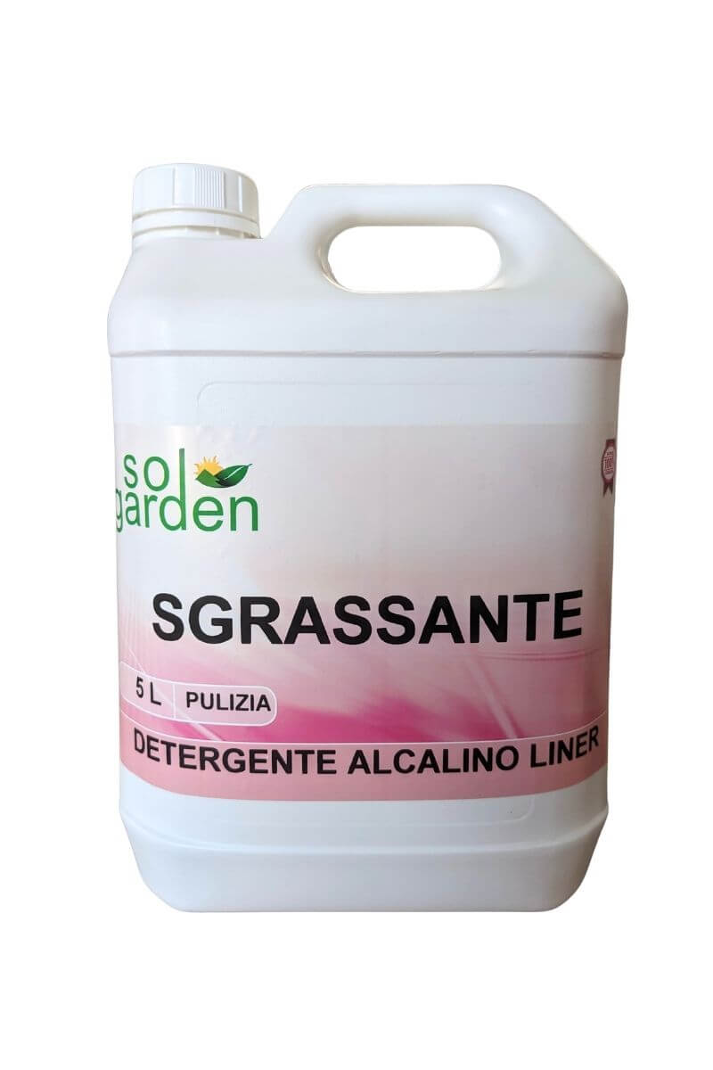 Sgrassante Sol Garden 5 l: detergente elimina aloni di grasso e sporco da bordo e pareti piscina, per superfici limpide