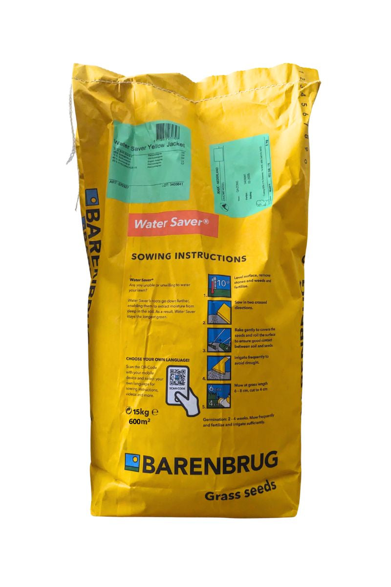 Water Saver Barenbrug 15 kg: semi per prati resistenti a caldo e siccità. Riduce irrigazione e garantisce prati robusti