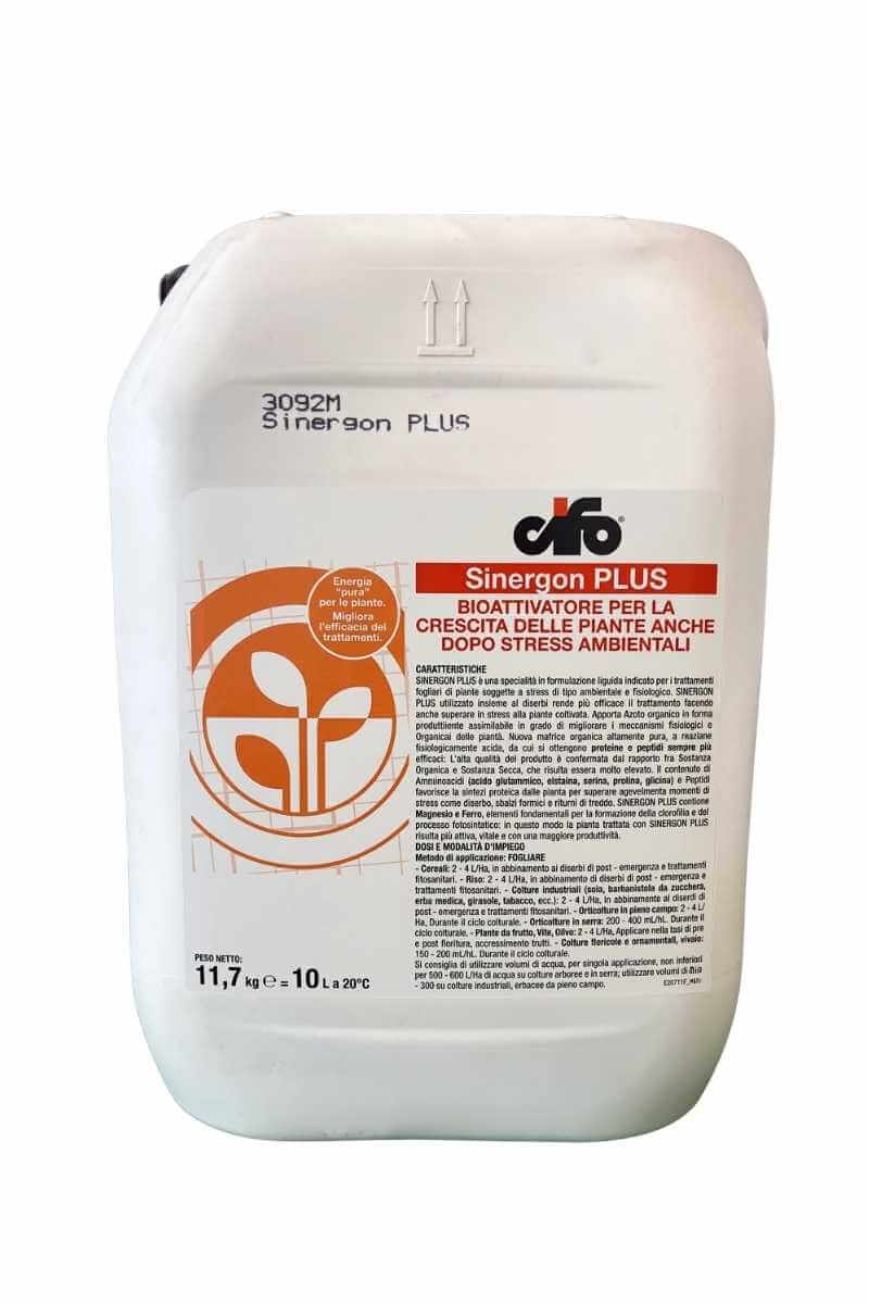 Cifo Sinergon Plus 10 L bioattivatore rigenerante per crescita e recupero delle piante dopo stress ambientali