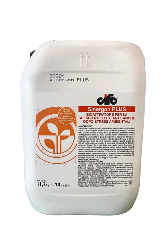 Cifo Sinergon Plus 10 L bioattivatore rigenerante per crescita e recupero delle piante dopo stress ambientali