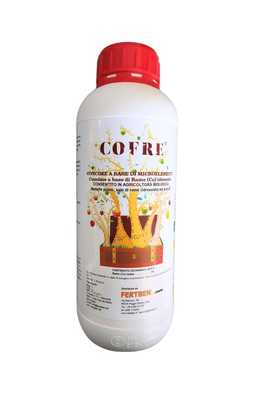 Cofre Deygest 1 L: concime a base di rame per prevenire carenze nelle piante. Adatto ad agricoltura biologica