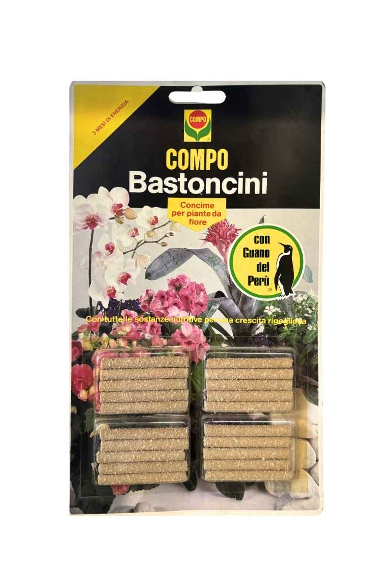 COMPO bastoncini concime per piante da fiore per fioritura abbondante e duratura
fino a 100 giorni