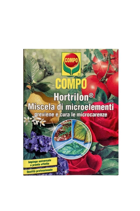 Compo Hortrilon Miscela di microelementi per rinverdimento e prevenzione carenze nelle piante. Confezione 25 g