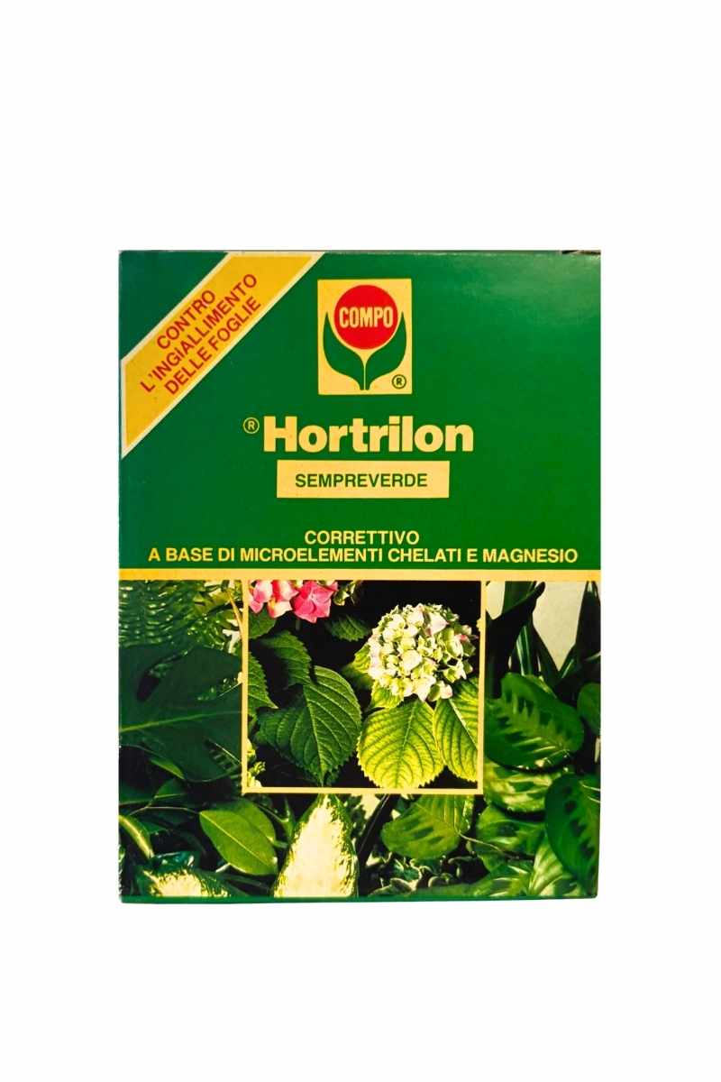 COMPO Hortrilon Sempreverde correttivo con microelementi e magnesio contro ingiallimento foglie delle piante 4 bustine