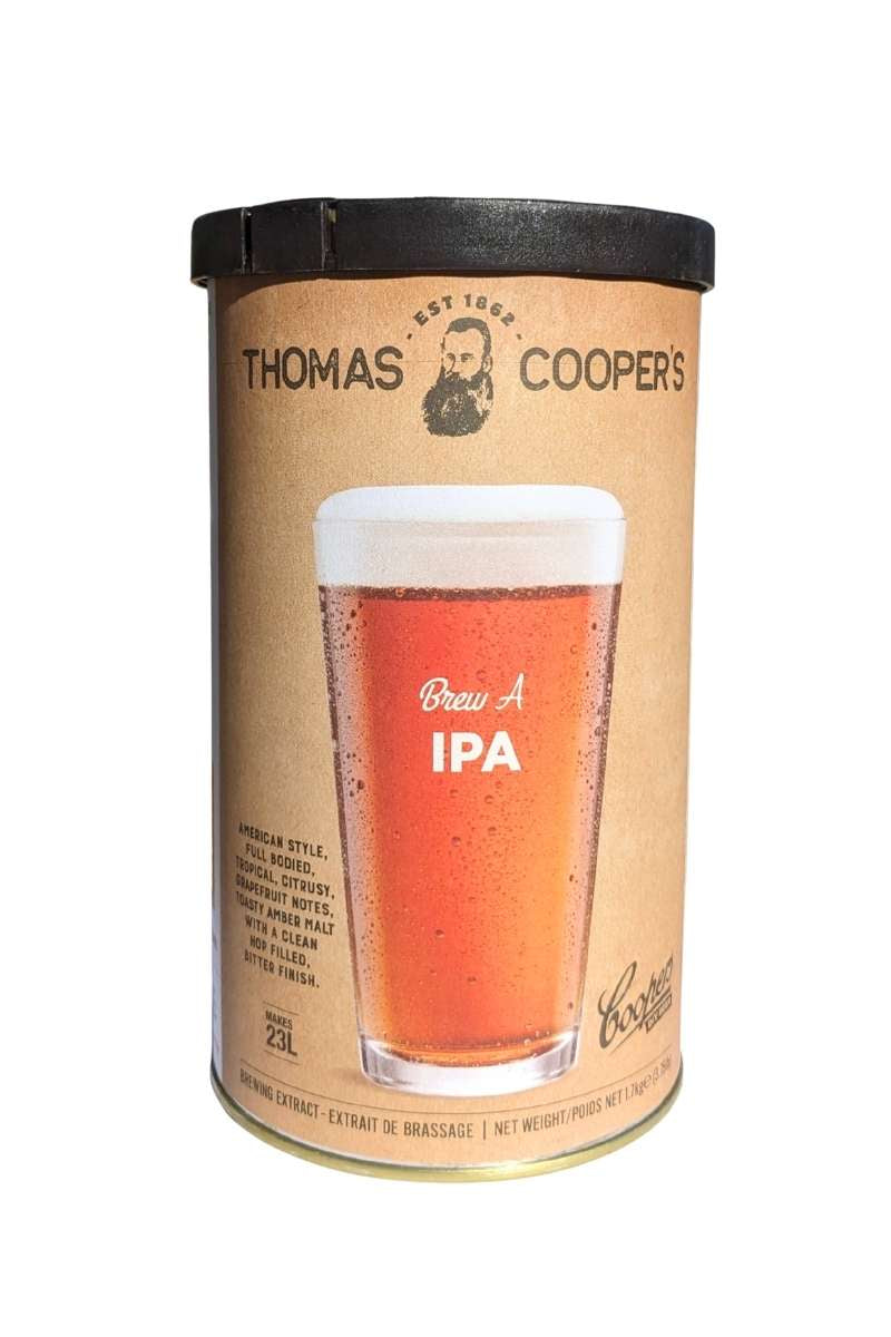 Coopers Brew A IPA: malto birra ramata Indian Pale Ale dal gusto amarognolo e luppolato. Peso 1,7 kg