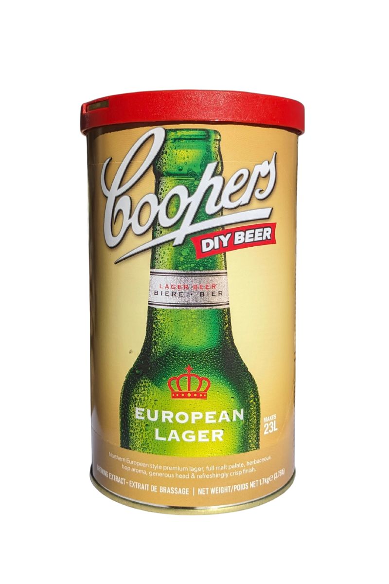 Coopers European Lager – malto birra bionda / chiara, ideale per homebrewing. Gusto fresco ed equilibrato. Peso: 1,7 kg