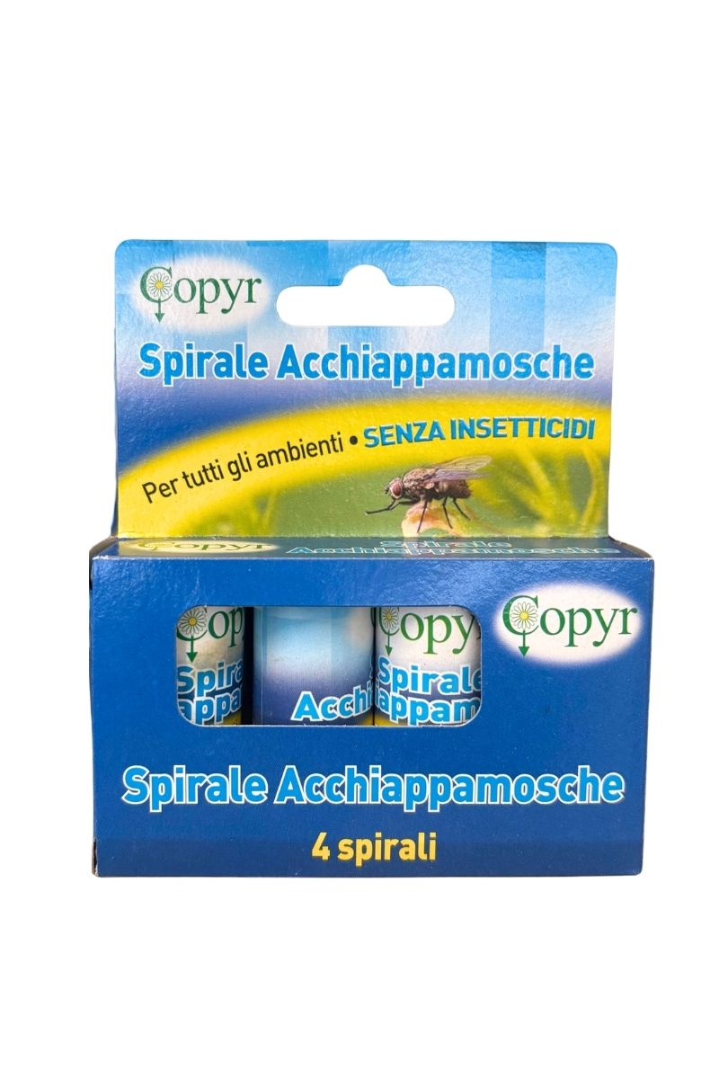 Copyr Spirale Cattura Mosche Adesiva 4 Spirali trappola per mosche e insetti volanti senza insetticidi