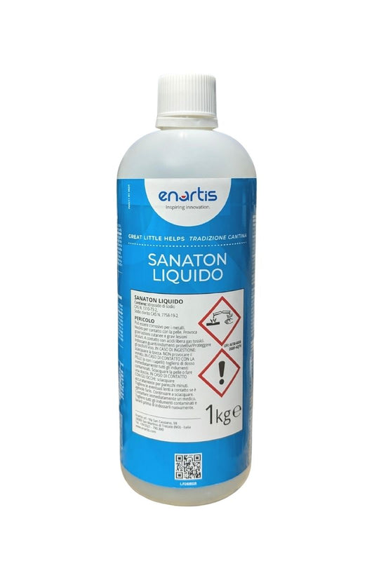 Sanaton Enartis detergente liquido enologico (1 kg) per pulizia di fusti, vasche, botti, attrezzature vinicole, cantine