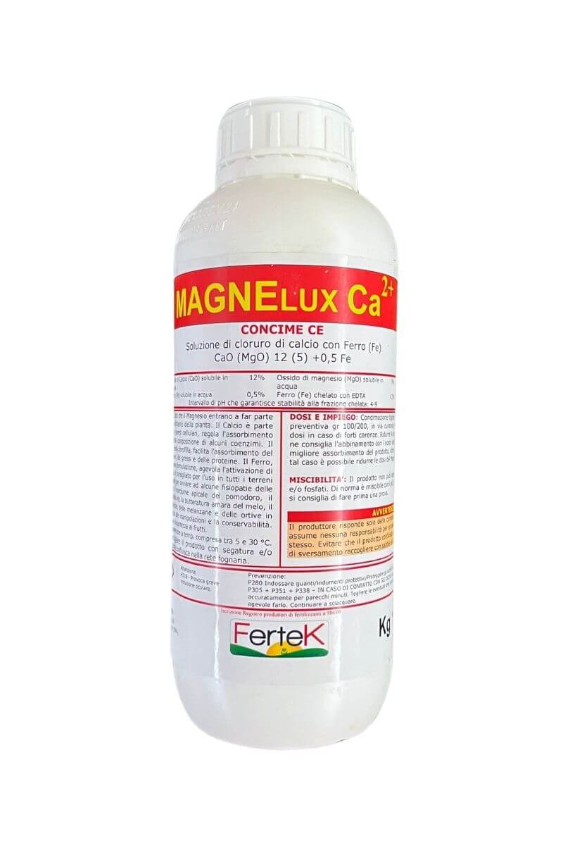 Magnelux Ca Fertek: concime liquido per prevenire marciume e secchezza delle piante, arricchito con calcio, magnesio e ferro