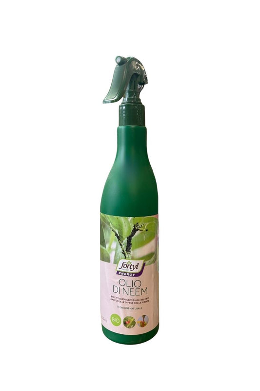  Olio di Neem Fortyl pronto uso per piante, azione dissuasiva naturale contro afidi, mosca bianca e insetti 500 ml