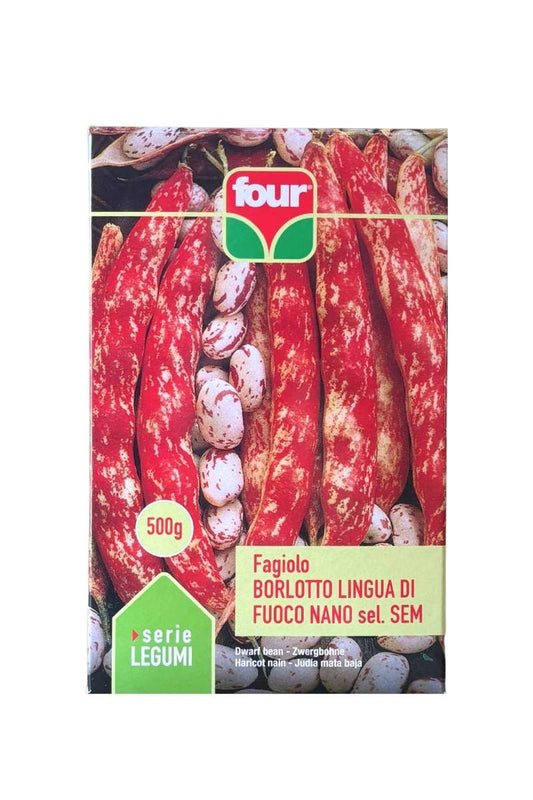 Fagiolo Lingua di Fuoco borlotto nano semi per orto Four 500 g
