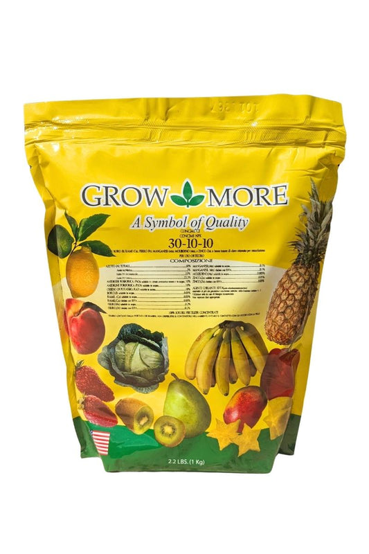 Grow More 30-10-10 Intertec 2.2 lb Concime NPK idrosolubile per crescita vegetativa di orticole, fruttifere, ornamentali