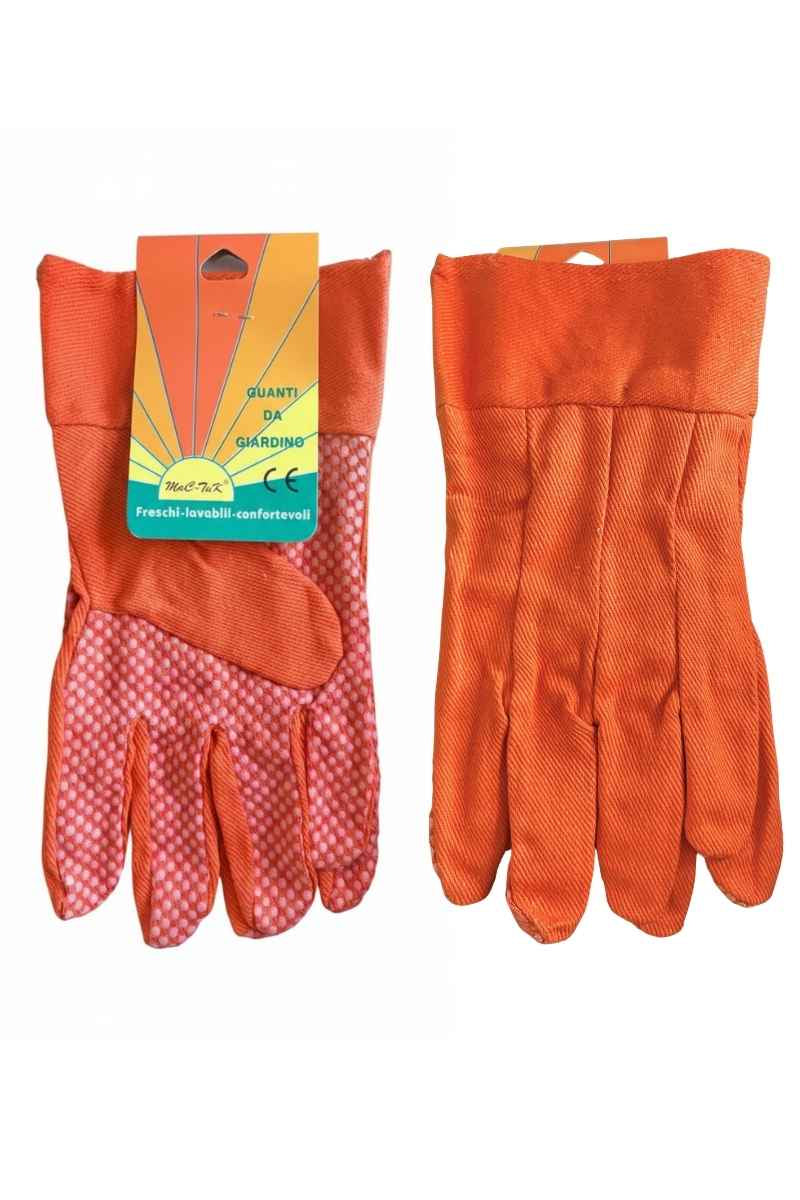 Guanti da giardinaggio Mac-Tuk da donna, taglia M, in cotone con palmo in PVC, leggeri, lavabili e confortevoli.