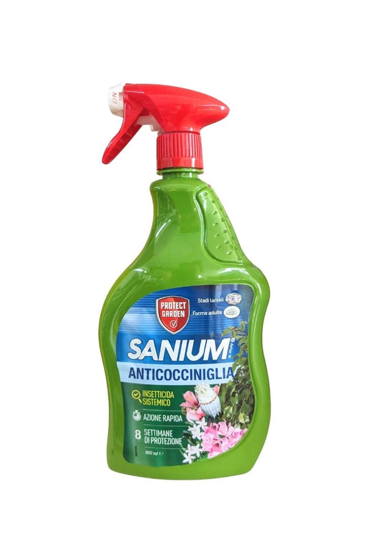 Sanium Protect Garden insetticida sistemico contro cocciniglie su piante ornamentali e in vaso Flacone da 800 ml 