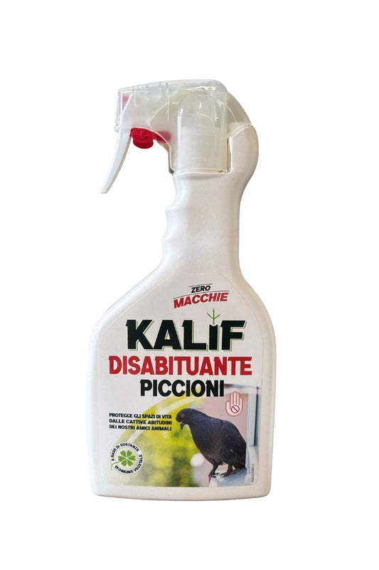 Kalif Disabituante piccioni e uccelli naturale per balconi, terrazzi e davanzali, repellente efficace 750 ml