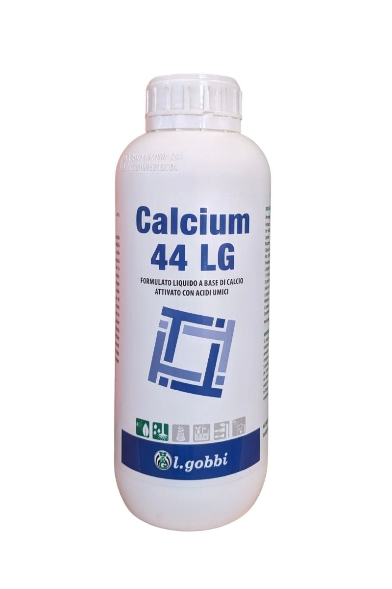 Calcium 44 LG Gobbi – Concime  liquido a base di calcio e acidi umici per prevenire e correggere carenze. Flacone 1 L