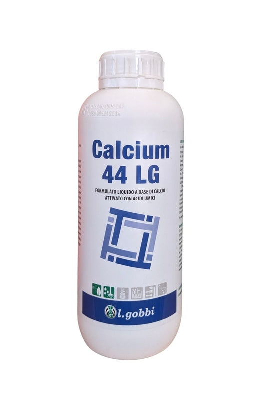 Calcium 44 LG Gobbi – Concime  liquido a base di calcio e acidi umici per prevenire e correggere carenze. Flacone 1 L