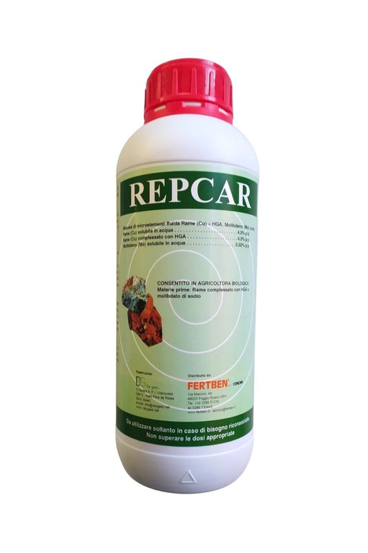 Repcar Deygest 1 L: Concime fogliare a base di rame per prevenire stress da carenze, ideale per agricoltura biologica 