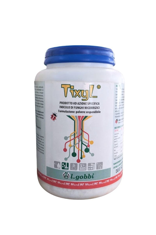 Tixyl L. Gobbi 1 kg: ammendante bio in polvere con funghi micorrizici per sviluppo radicale di agrumi, olivo, ortaggi