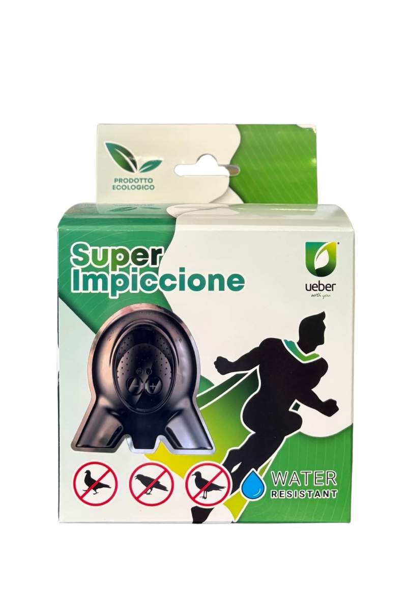Dissuasore uccelli elettronico impermeabile a batterie per piccioni, corvi, gabbiani, volatili Super Impiccione Ueber