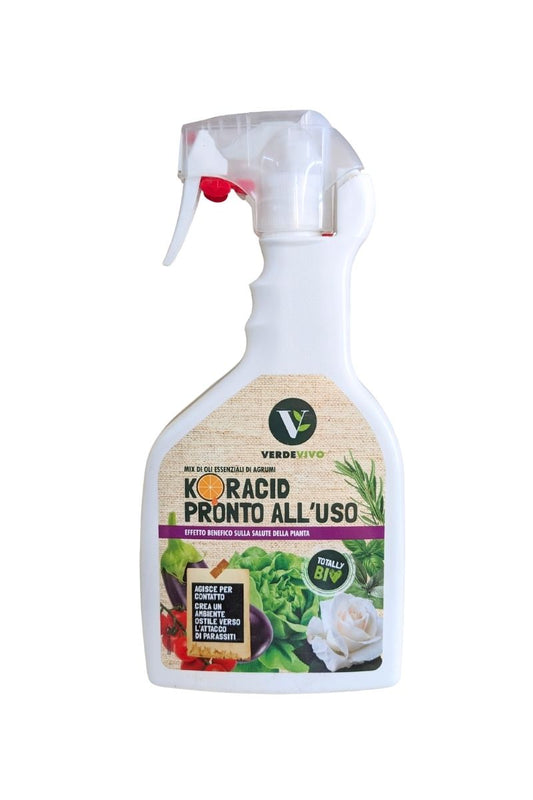Koracid Pronto all’Uso VerdeVivo 750 ml, insetticida e fungicida naturale con oli essenziali di agrumi
