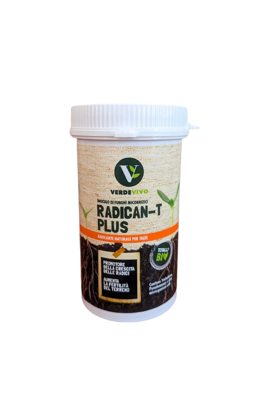 Radican-T Plus VerdeVivo radicante naturale con micorrize per radici forti e sane di piante e talee (100 g)