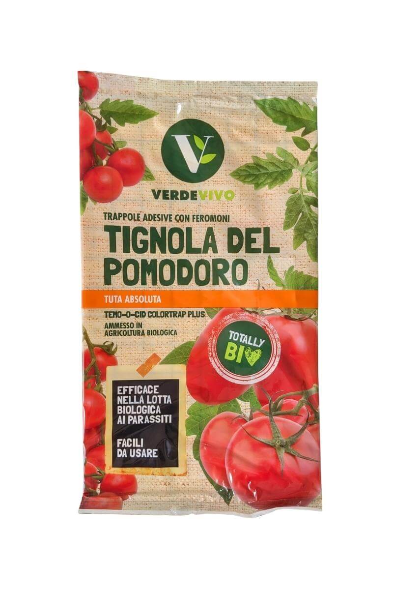 Trappole Adesive ecologiche TEMO-O-CID COLORTRAP PLUS con feromoni per lotta contra tignola del pomodoro - VerdeVivo