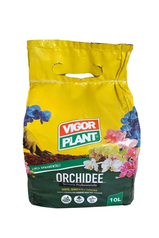 Vigorplant terriccio per orchidee 10 Litri substrato con elevato drenaggio e aerazione delle radici